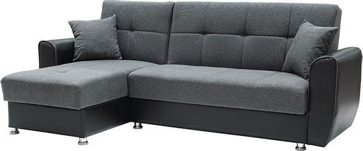 Γωνιακός Καναπές Κρεβάτι Fylliana Vera με Αναστρέψιμη Γωνία & Αποθηκευτικό Χώρο Γκρι 240x146cm